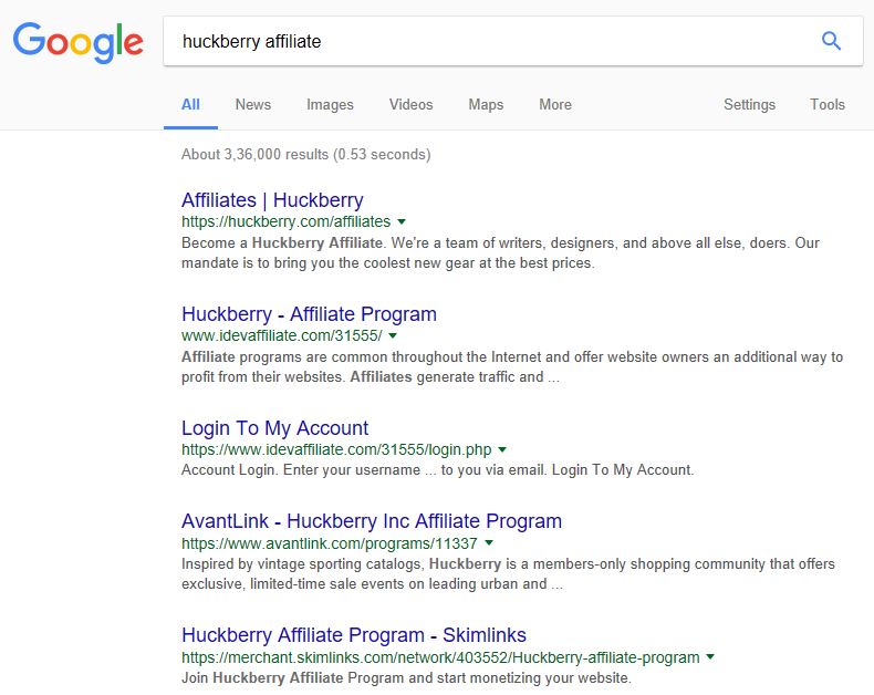 IDENTIFYING AFFILIATE MARKETING PROGRAMS WITH GOOGLE