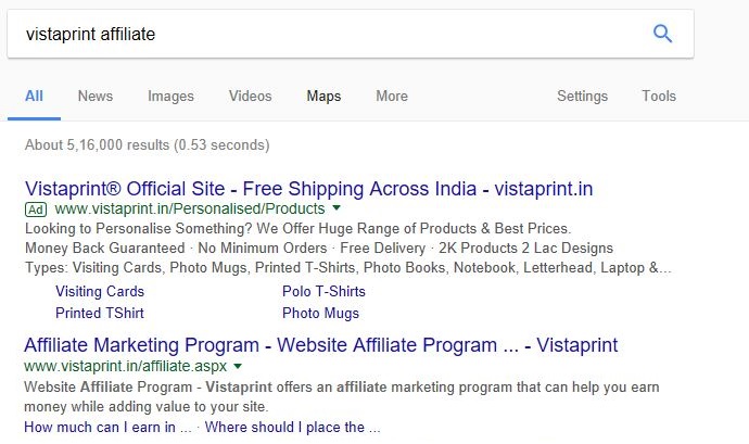 SEARCHING COMPETITION AFFILIATE MARKETING PROGRAM ON GOOGLE