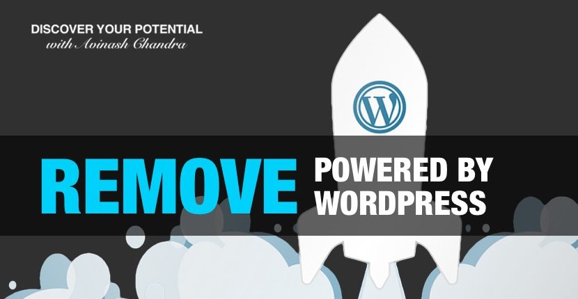 How to remove powered by wordpress link from footer