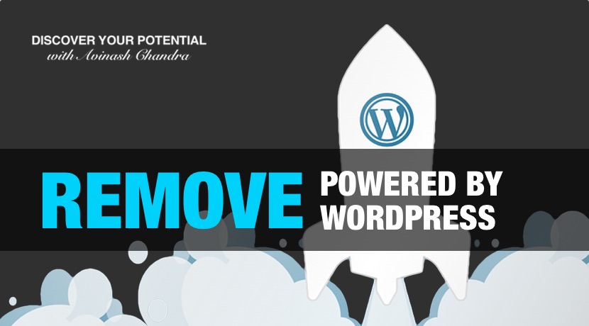 How to remove powered by wordpress link from footer