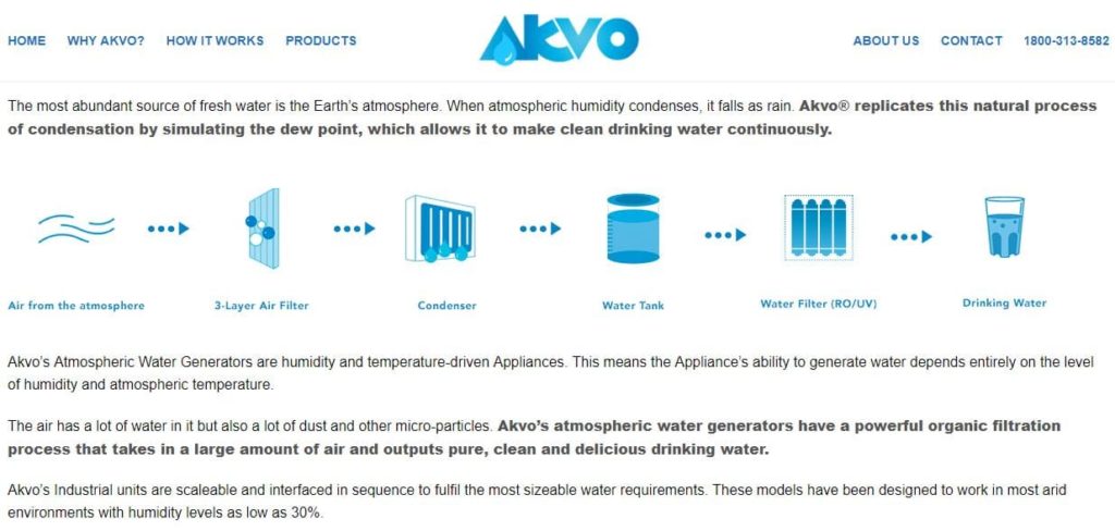 Unique Business Ideas in Water - Converting water from Air