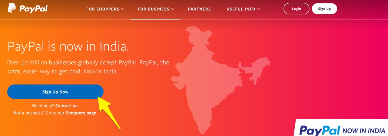 how to create paypal account in india.