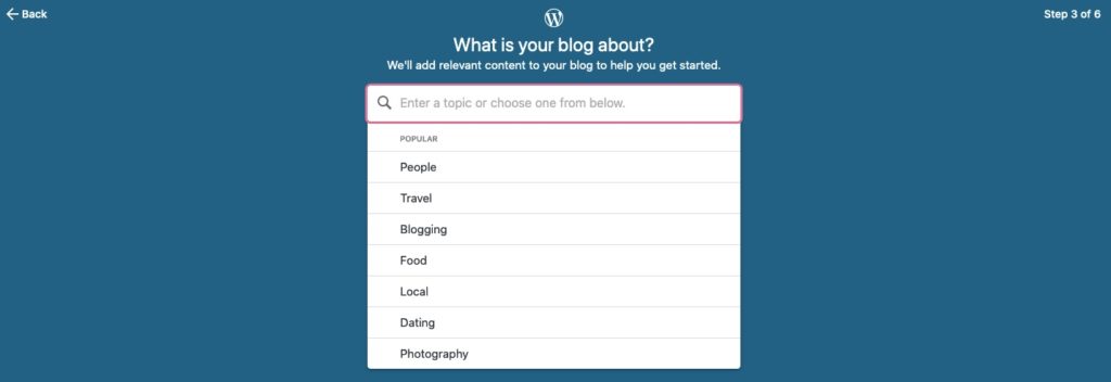 Type of Blogs that you can create on www wordpress com after sign up