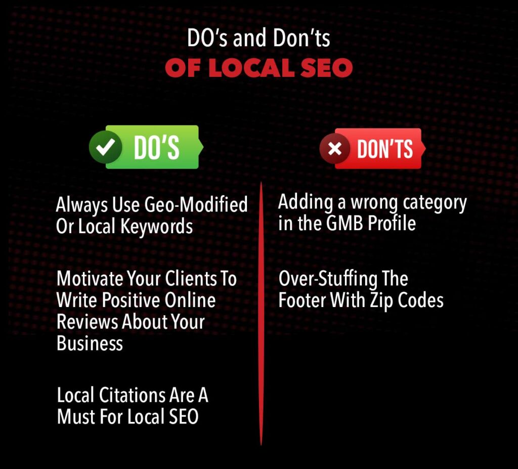 Do's and Dont's of Local SEO