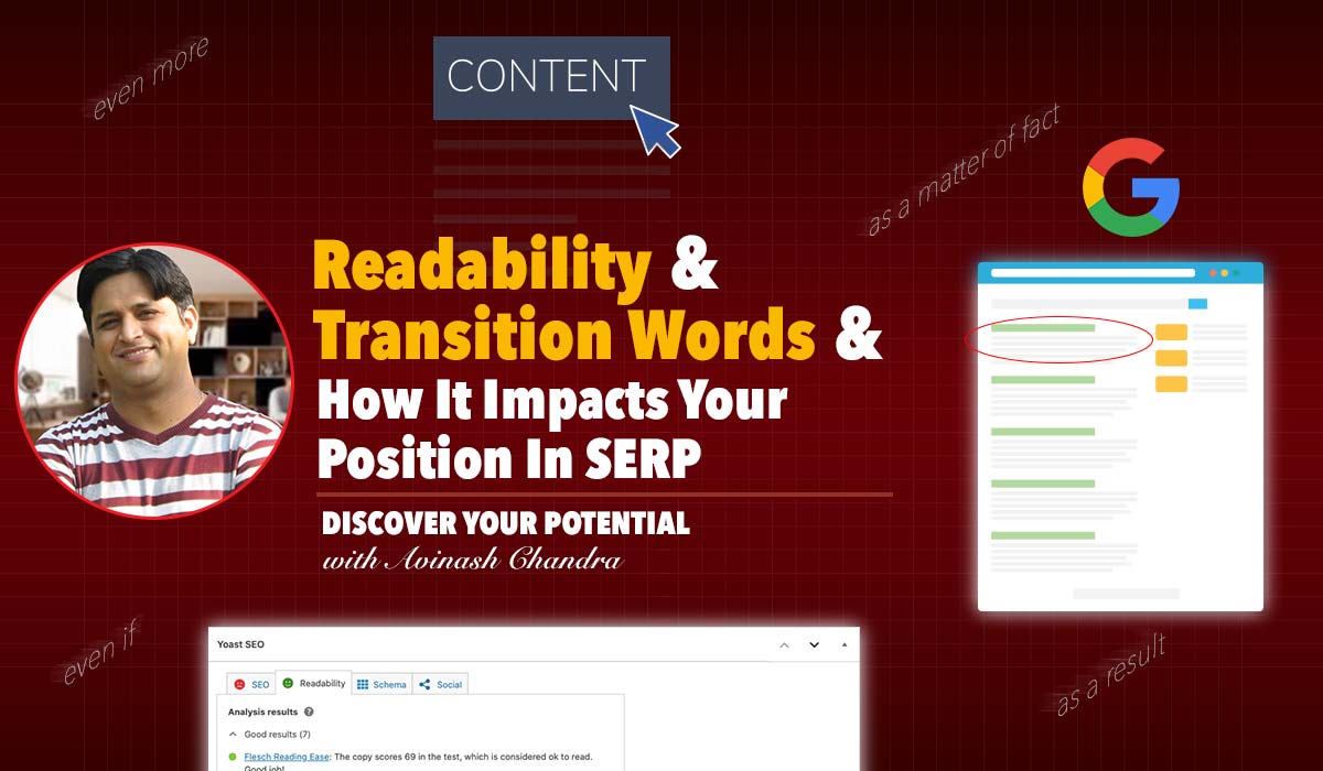 Readability & Transition Words and How it Impacts your Position in SERP