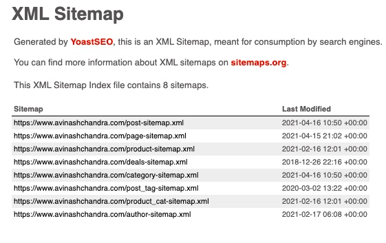 sitemap xml example