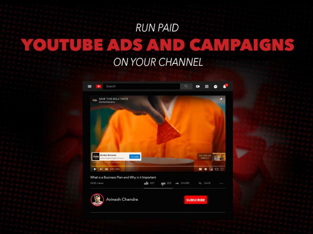 Run paid YouTube ads and campaigns on your channel